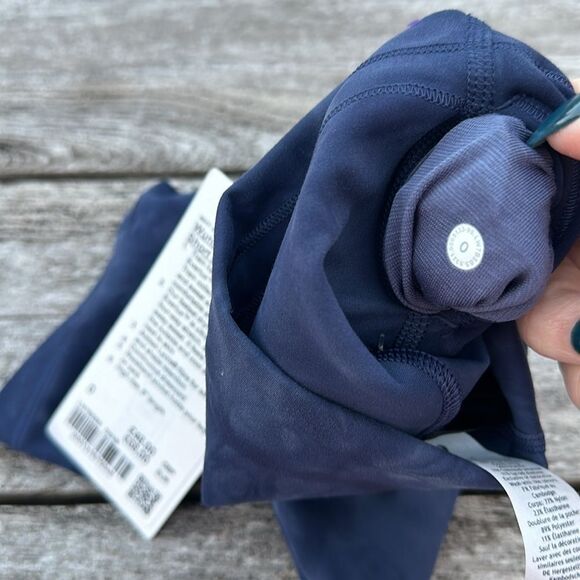 Lululemon Wunder‎ Train High-Rise Short 8" Diamond Dye Naval Blue size 0 NWT - Picture 7 of 7